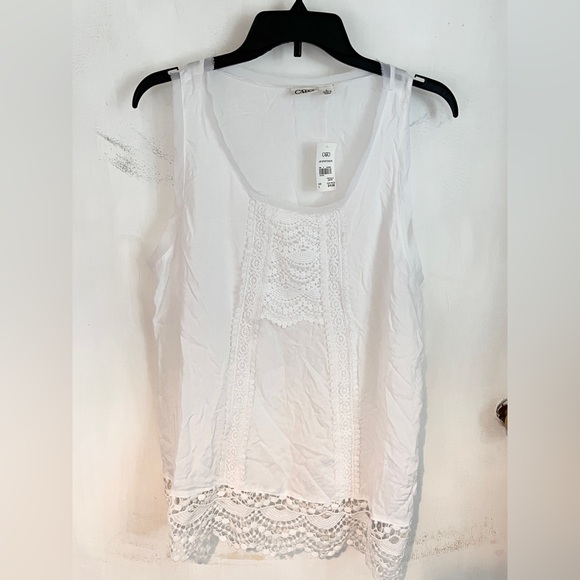 Cato White Lace Tank Top - Picture 1 of 1